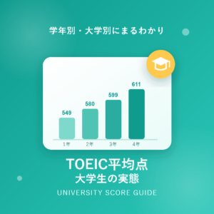 TOEIC平均点は大学でどれくらい違う?学年別・大学別に徹底解説